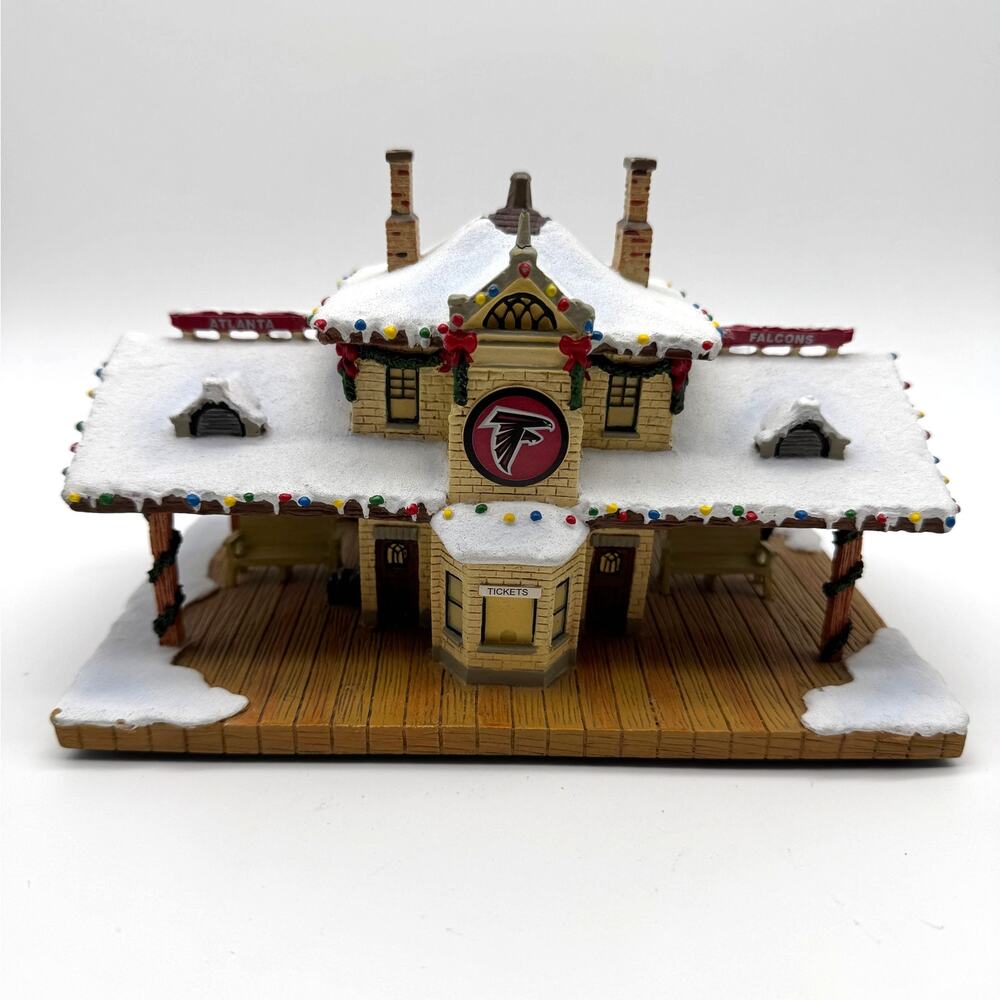 Vintage Hawthorne Village Atlanta Falcons Station 2004 NFL Christmas Collection